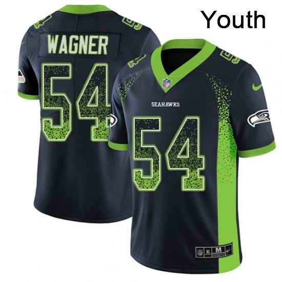 Youth Nike Seattle Seahawks 54 Bobby Wagner Limited Navy Blue Rush Drift Fashion NFL Jersey
